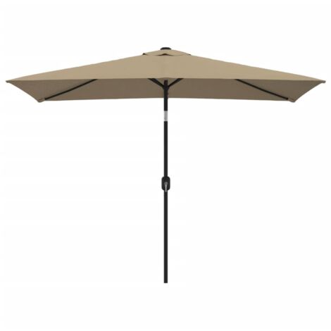 Ombrellone con palo in metallo 300 x 200 cm tortora 020008135