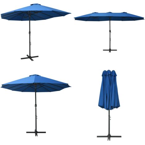 Ombrellone da Esterni Palo in Alluminio 460x270cm Blu - Ombrellone da esterni - Ombrellone in alluminio