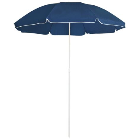 Ombrellone da esterno con palo in acciaio 180 cm blu 020008201