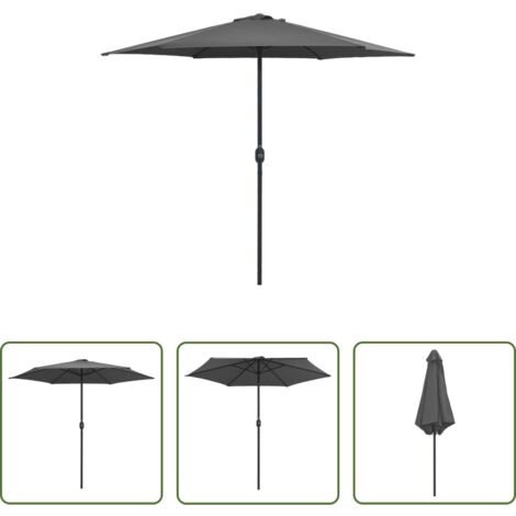 Ombrellone da esterno -  Ombrellone da Esterni con Palo in Alluminio 270x246cm Antracite