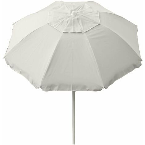 Ombrellone da Giardino Ø165 cm con Palo Ø32 mm in Acciaio Maffei Asia Ecrù