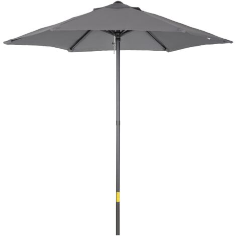 Ombrellone da Giardino Ø196x204H cm a 6 Stecche Grigio Scuro