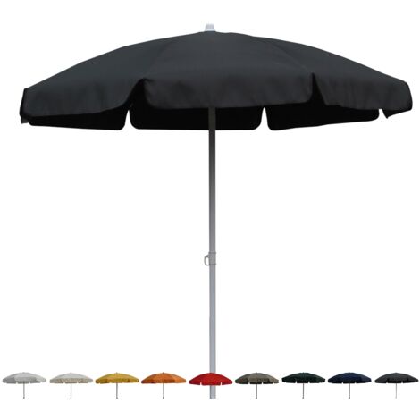 Ombrellone da Giardino Ø2 m Palo Ø33 mm in Acciaio Maffei Borgo Antracite