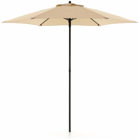 Ombrellone da Giardino Ø2,4 m Palo Ø32 mm in Ferro Telo in Poliestere Garden Ecrù