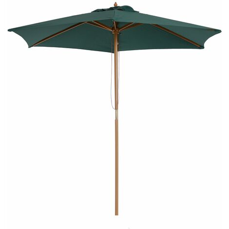Ombrellone da Giardino Ø2,5 m Palo Ø38 mm in Legno Verde
