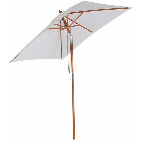 Ombrellone da Giardino 2x1,5 m Palo Ø38 mm in Legno Beige