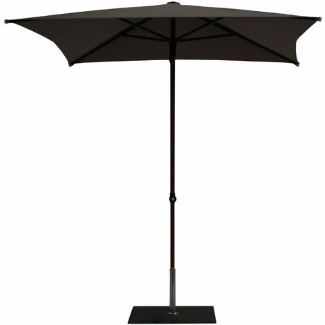 Ombrellone da Giardino 2x2 m Palo Ø38 mm in Alluminio Effetto Legno Tessuto Poliestere Trend Wood Taupe