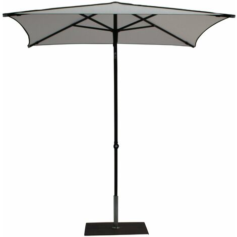 Ombrellone da Giardino 2x2 m Palo Ø38 mm in Alluminio Tessuto Dralon Acrilico Border Bianco