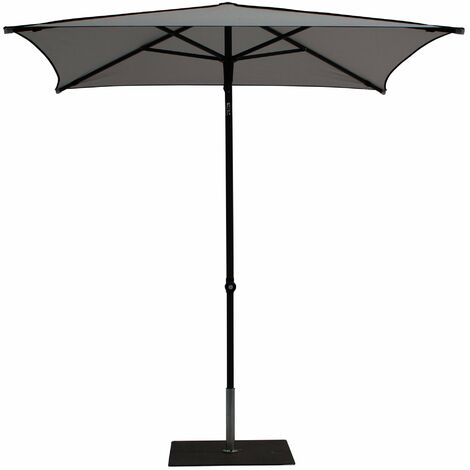 Ombrellone da Giardino 2x2 m Palo Ø38 mm in Alluminio Tessuto Dralon Acrilico Border Grigio