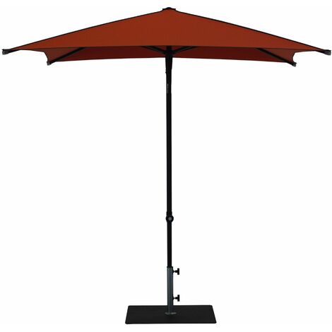 Ombrellone da Giardino 2x2 m Palo Ø38 mm in Alluminio Tessuto Dralon Acrilico Border Terracotta