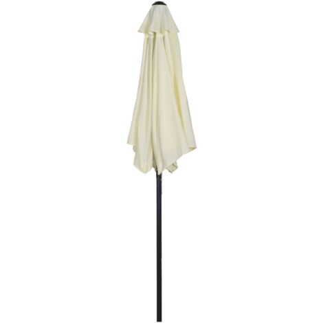 Ombrellone da Giardino 2x2m Rotondo con Palo Centrale in Alluminio Beige