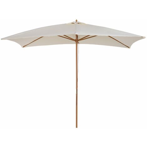 Ombrellone da Giardino 2x3 m Palo Ø38 mm in Legno Crema
