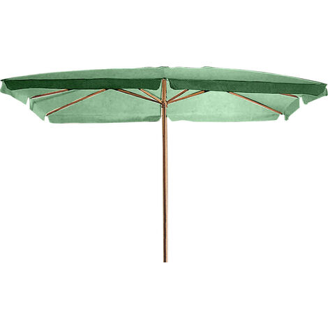 Ombrellone da Giardino 2x3 m Palo Ø48 mm in Legno Bauer Verde