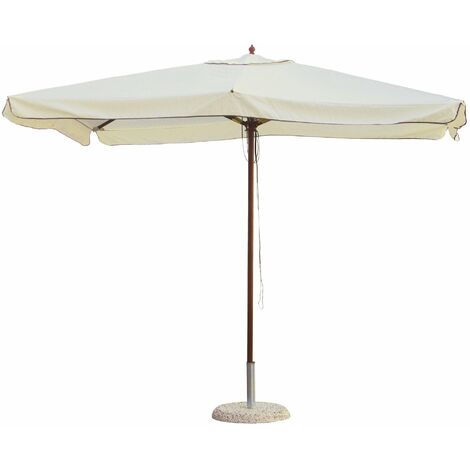 Ombrellone da Giardino 2x3 m Palo Ø48 mm in Legno Morel Ecrù