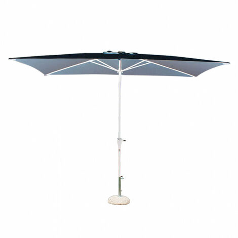 Ombrellone da Giardino 2x3 m Palo Ø48 mm Poly Eco in Acciaio Telo Grigio