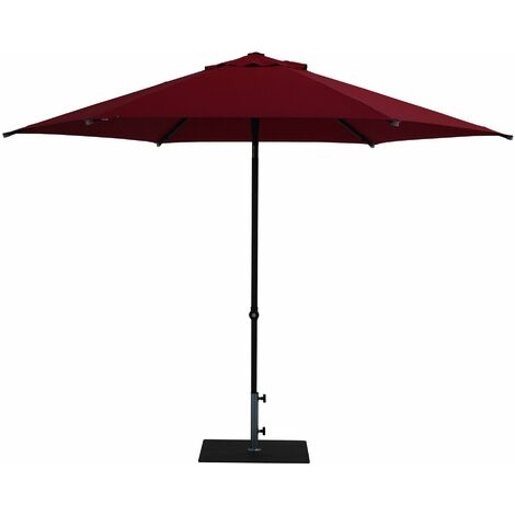 Ombrellone da Giardino Ø3 m Palo Ø38 mm in Alluminio Tessuto Olefin Trend Bordeaux