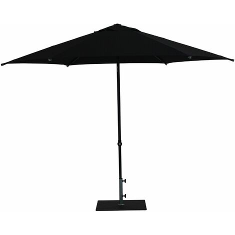 Ombrellone da Giardino Ø3 m Palo Ø38 mm in Alluminio Tessuto Olefin Trend Nero
