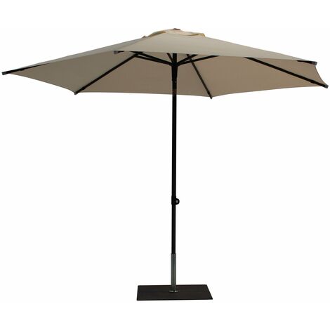 Ombrellone da Giardino Ø3 m Palo Ø38 mm in Alluminio Tessuto Poliestere Trend Ecru
