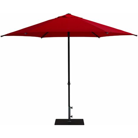 Ombrellone da Giardino Ø3 m Palo Ø38 mm in Alluminio Tessuto Poliestere Trend Rosso
