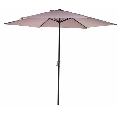 Ombrellone da Giardino Ø3 m Palo Ø38 mm in Ferro Telo in Poliestere Garden Tortora