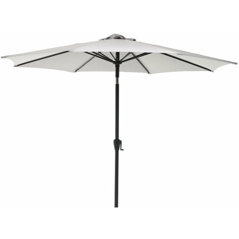 Ombrellone da Giardino Ø3 m Palo Ø48 mm in Alluminio Telo in Poliestere Palm Beach Antracite e Grigio