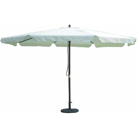 Ombrellone da Giardino Ø3 m Palo Ø48 mm in Legno e Poliestere Ecrù