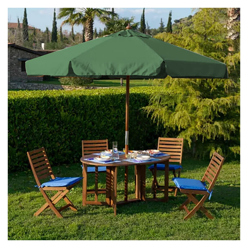 Ombrellone Da Giardino ¸ 3 Palo Centrale In Legno