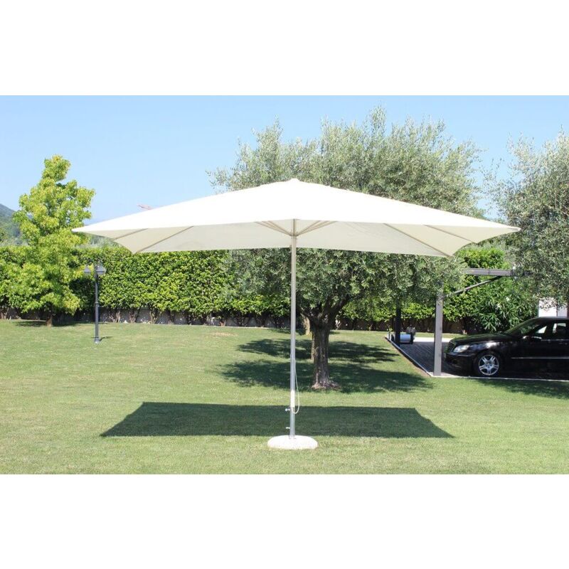 OMBRELLONE DA GIARDINO 3 X 3 METRI IN ALLUMINIO TELO TORTORA