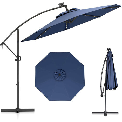 Ombrellone da giardino 300 cm con 32 luci led per piscina e altri spazi esteriori