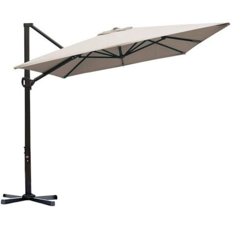 OMBRELLONE DA GIARDINO 300X400 CON BRACCIO LATERALE DECENTRATO MOKA 37795