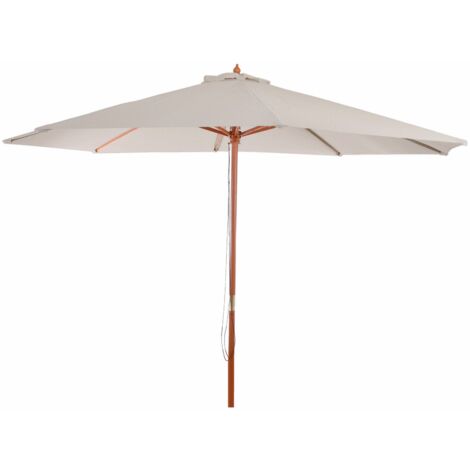 Ombrellone da giardino Ø 3m poliestere/legno crema 040003823