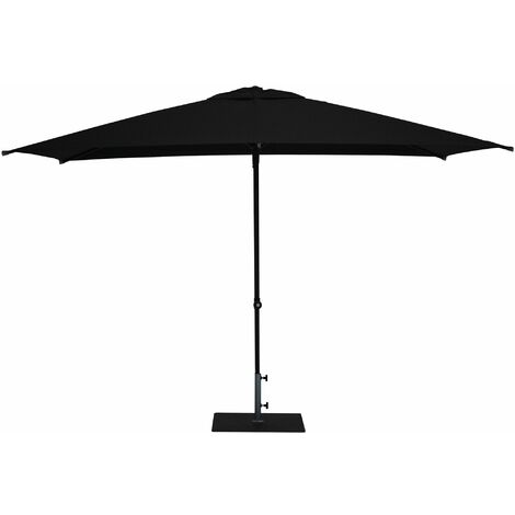 Ombrellone da Giardino 3x2 m Palo Ø38 mm in Alluminio Tessuto Olefin Trend Nero