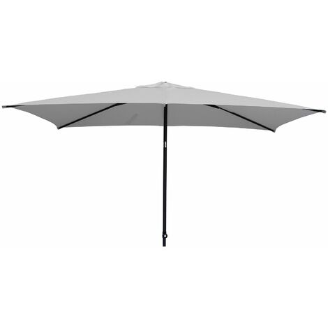 Ombrellone da Giardino 3x2 m Palo Ø38 mm in Alluminio Tessuto Poliestere Trend Bianco