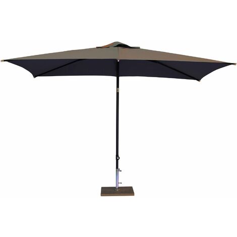 Ombrellone da Giardino 3x2 m Palo Ø38 mm in Alluminio Tessuto Poliestere Trend Taupe