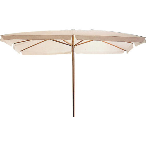 Ombrellone da Giardino 3x3 m Palo Ø48 mm in Legno Bauer Bianco
