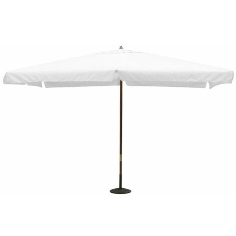Ombrellone da Giardino 3x4 m Palo Ø48 mm Fantasy in Legno Bianco