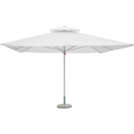 Ombrellone da Giardino 4x4m Palo Ø60 mm in Poliestere Bianco