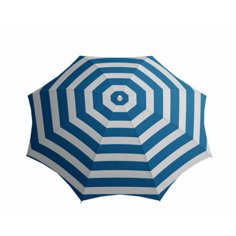 Ombrellone da Giardino Bigbuy Strisce Bianche e Blu Ø 180 cm