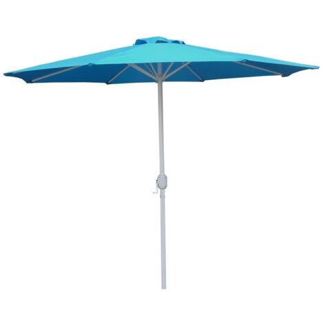 ombrellone da giardino con doppio tetto rotondo eurogarden in poliestere azzurro 270x270 cm