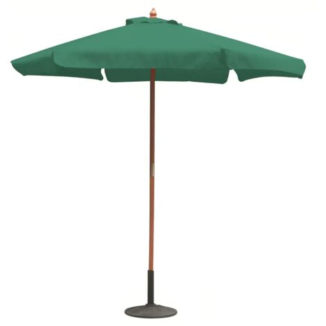 Ombrellone da Giardino con Palo Centrale in Legno Ø3m Verde Antivento