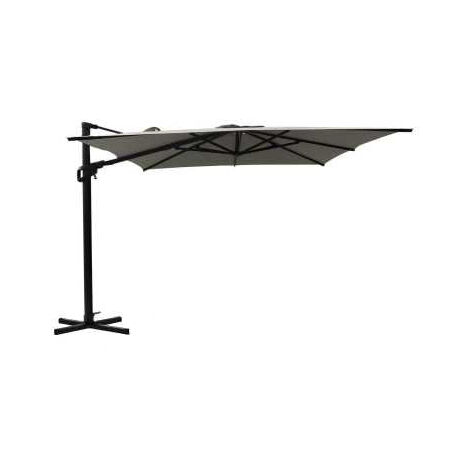 Ombrellone da Giardino Decentrato 3x3 m in Alluminio Noah Grigio