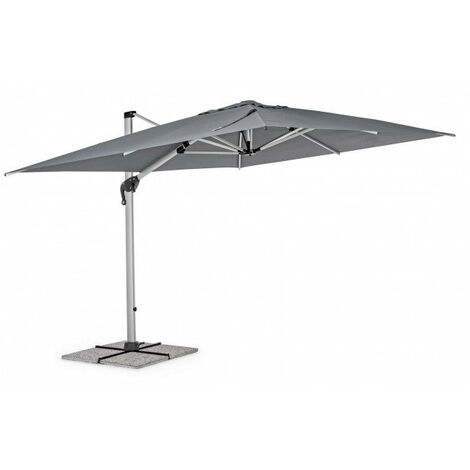 Ombrellone da Giardino Decentrato 4x3x2,59h m Ines Grigio Scuro