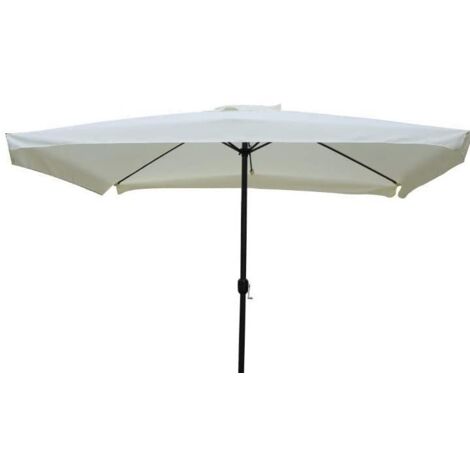Ombrellone da giardino in acciaio con palo centrale 2 x 3 metri con copertura color ecrù arredamento esterni arredamento giardino
