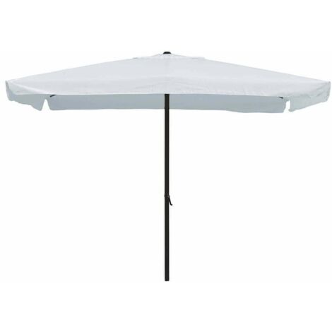 Ombrellone da giardino in acciaio con palo centrale 3 x 3 metri con copertura color bianco arredamento esterni arredamento giardino