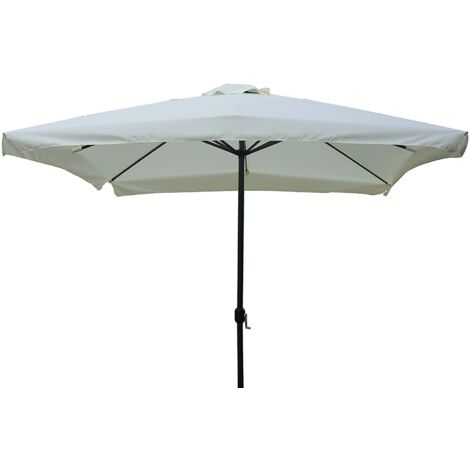 Ombrellone da giardino in acciaio con palo centrale 3 x 3 metri con copertura color ecrù arredamento esterni arredamento giardino