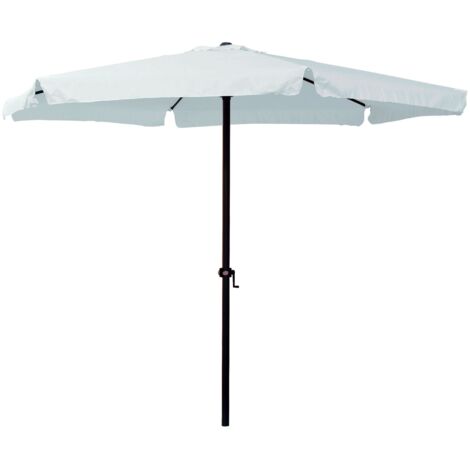 Ombrellone da giardino in acciaio rotondo 3 metri con copertura color bianco arredamento esterni arredamento giardino