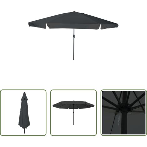 Ombrellone da giardino -  Ombrello da giardino Antracite 394 x 394 x 248 cm