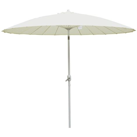 ombrellone da giardino orientabile eurogarden in poliestere ecrù 300x300 cm