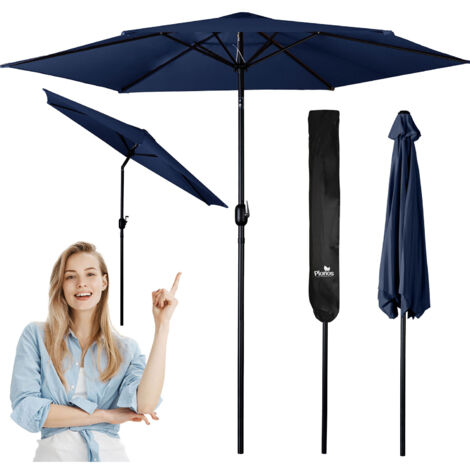 Ombrellone da giardino pieghevole, 6 sezioni, 300 cm, con copertura, Plonos PL-884