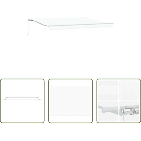 Ombrellone da giardino -  Tenda da Sole Bianco 450 x 300 x 165 cm Poliestere e Metallo